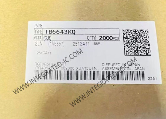 Chip de circuito integrado TB6643KQ Controlador de motor de CC de puente completo con 1,5 A de corriente de salida y 10 V a 45 V de voltaje de carga