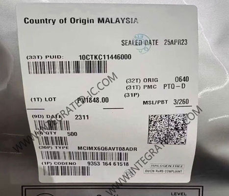 MCIMX6Q6AVT08ADR Microcontrolador MCU i.MX6Q Cuad Core 32 bits 852MHz ARM Cortex-A9 Microprocesador con velocidad de 1 GHz