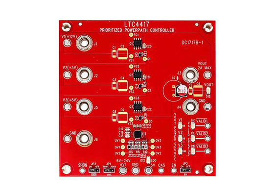 Placa de evaluación de gestión de energía PowerPath™ Power Distribution Switch para soluciones integradas DC1717B
