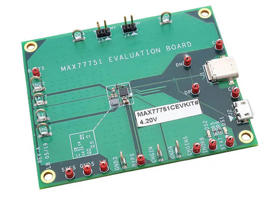 MAX77751CEVKIT Placa de evaluación de cargador autónomo USB tipo C de 3,15 A para soluciones integradas