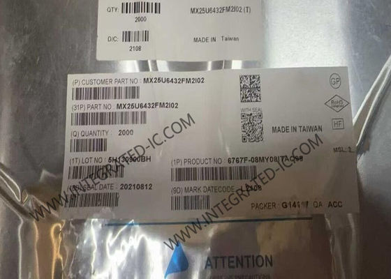 MX25U6432FM2I02 Circuito integrado de memoria Flash NOR de 64 Mbit con interfaz SPI de 133 MHz en encapsulado SOP8