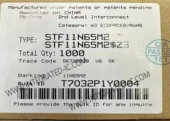 STF11N65M2 Transistor MOSFET de potencia de canal N de 650 V 7 A 0,68 Ω con tecnología MDmesh M2