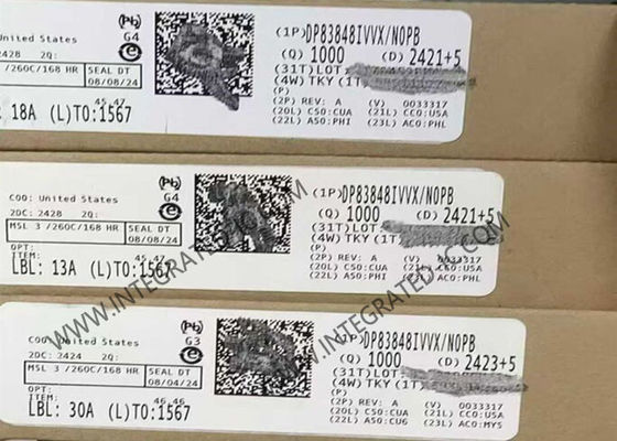 DP83848IVVX/NOPB Circuito integrado Ethernet, transceptor de capa física Ethernet de puerto único, LQFP48
