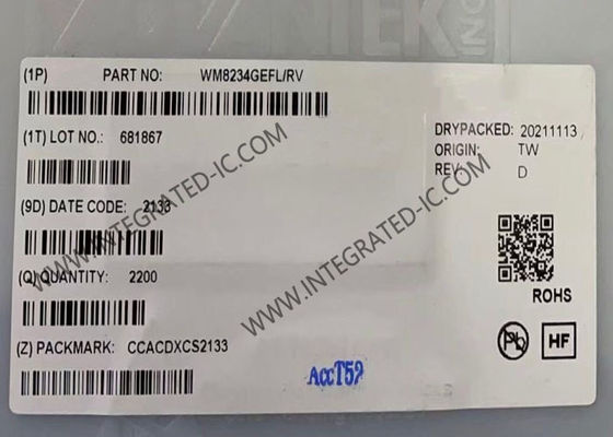 Circuito integrado WM8234GEFL/RV, digitalizador de front-end analógico de 16 bits, IC AFE de 6 canales