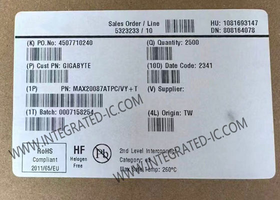 Circuito integrado MAX20087ATPC con corriente de carga de 600mA, alimentación de entrada de 3V a 15V y aislamiento de cortocircuito a batería de 26V
