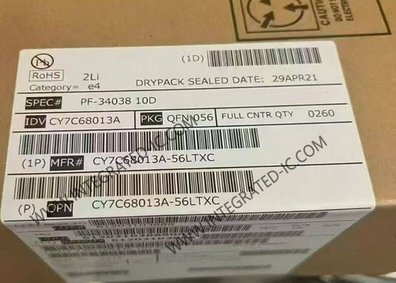 Microcontrolador MCU CY7C68013A-56LTXC con USB 2.0 de alta velocidad, microprocesador 8051 y velocidad de datos de 480 Mb/s