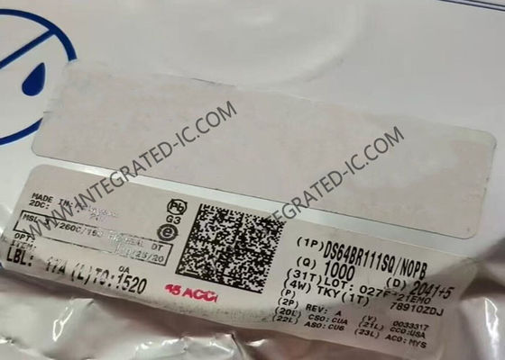 Chip IC repetidor de doble canal DS64BR111SQ de 6.4 Gbps para enlaces serie en paquete WQFN24