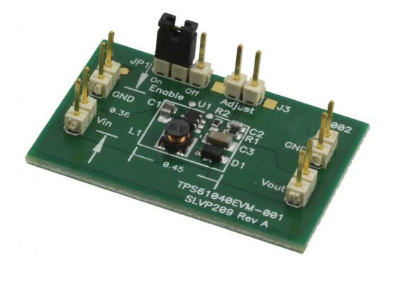 TPS61040EVM-001 Soluciones incrustadas 20mA 3V a 5V Modulo de evaluación del convertidor de impulso