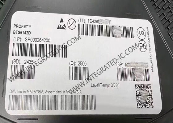BTS6142D Chip de circuito integrado de 1 canal 12mΩ Interruptor de potencia de lado alto inteligente con corriente de salida de 7 A