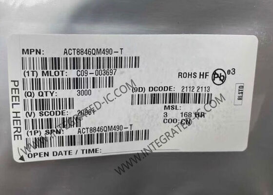 ACT8846QM490 Chip de circuito integrado PMU con corriente de salida de 150 mA, 350 mA y 1,5 A para procesadores de aplicaciones multi-núcleo