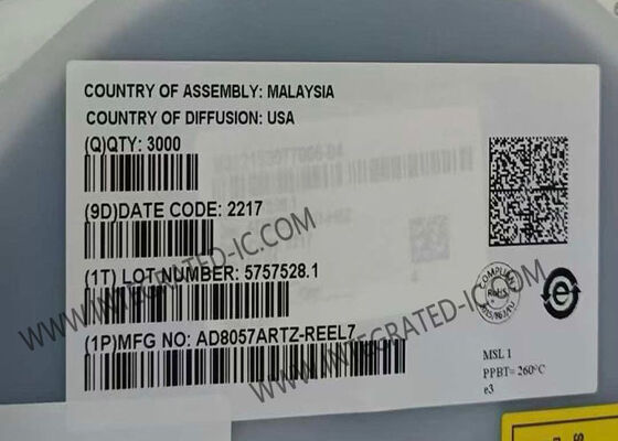 Circuito Integrado AD8057ARTZ Amplificador de Realimentación de Tensión de 325MHz con Velocidad de Giro de 1.15 kV/us y Bajo Consumo de 6mA
