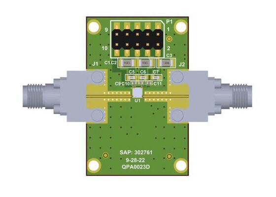 QPA0023DEVB Placa de Evaluación de Amplificador Driver de 1W para Soluciones Integradas de 6 GHz a 18 GHz
