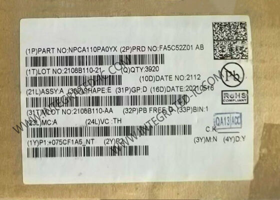 NPCA110PA0YX Chip de circuito integrado con resolución de 24 bits 96 dB Motor de mejora de audio SNR y CODEC con algoritmo MaxxAudio