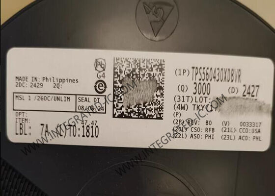 Chip de circuito integrado TPS560430XDBVR, convertidor reductor síncrono de 600mA con frecuencia de conmutación de 1,1MHz y rango de entrada de 4V a 36V