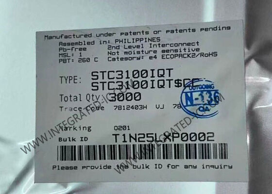 CI Monitor de batería STC3100IQT con contador de culombios, corriente de salida de 2,5 A e interfaz I2C para baterías de iones de litio