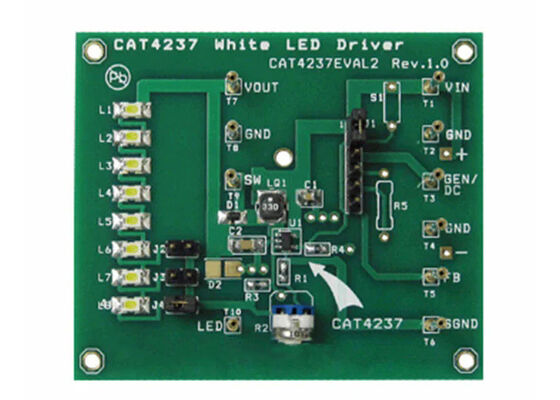 CAT4237BGEVB Soluciones embebidas CAT4237 Panel de evaluación de conductores con LED apagable