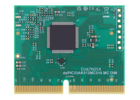 EV67N21A Módulo de doble línea de control de motor DSPIC33AK512MC510 para soluciones integradas