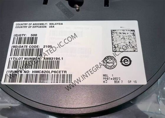 HMC820LP6CETR Circuito integrado sintetizador de frecuencia PLL de fracción-N de 5,1 GHz con ruido de fase ultrabajo