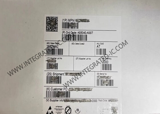 AS5040-ASST Sensor IC Sensor giratorio con resolución de 10 bits, ángulo de funcionamiento de 360° y velocidad de rotación máxima de 30.000 rpm
