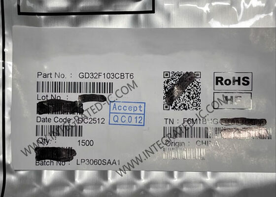 GD32F103CBT6 MCU de microcontrolador de 32 bits con núcleo ARM Cortex-M3 de 108 MHz en paquete LQFP48 para uso industrial