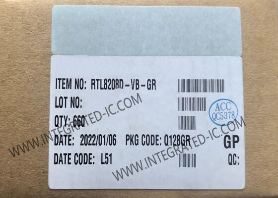 RTL8208D-VB-GR Ethernet IC Octal-Channel 8-Port 10/100Mbps Transceptor Ethernet con interfaz RS8MII