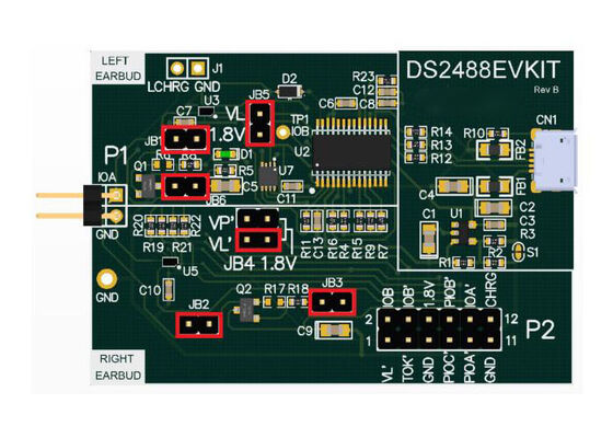 Kit de evaluación de soluciones integradas DS2488EVKIT para el dispositivo puente simple DS2488