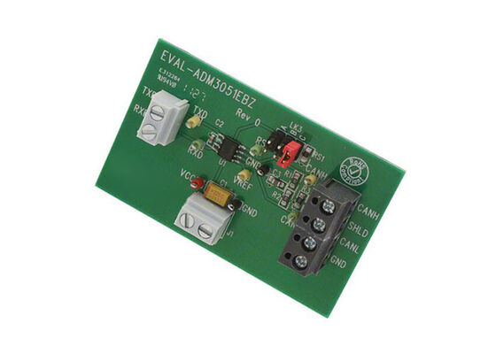 Placa de evaluación de soluciones integradas EVAL-ADM3051EBZ para el transceptor CAN ADM3051