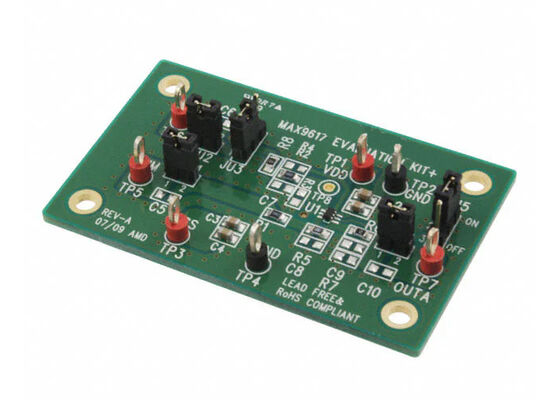 MAX9617EVKIT Placa de evaluación de amplificador de deriva cero de un solo canal de 1,5 MHz para soluciones integradas