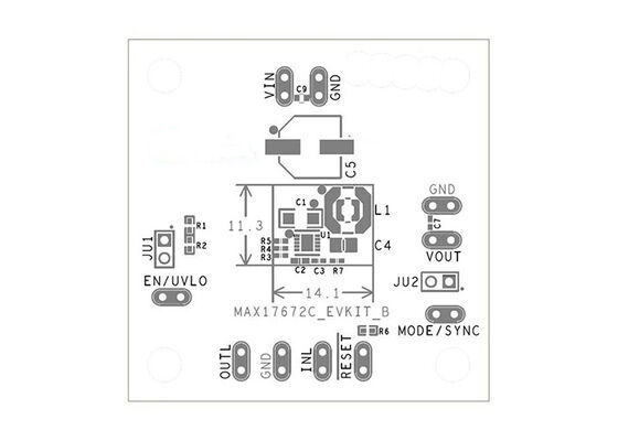 MAX17672CEVKIT Soluciones embebidas 150mA 5V 600kHz Junta de evaluación de reguladores de doble salida