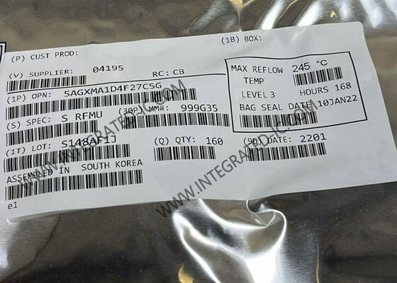 5AGXMA1D4F27C5G Arria V GX FPGA IC con 75000 LE, velocidad de datos de 6,5536 Gb/s y 336 E/S