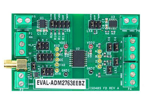 EVAL-ADM2763EEBZ Soluciones embebidas ADM2763E Panel de evaluación de transceptores RS-485 full duplex