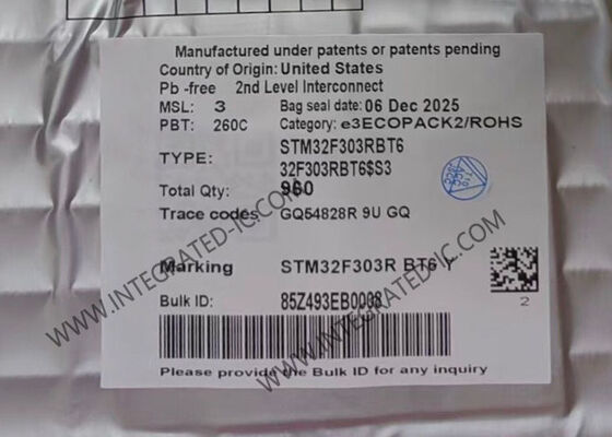 STM32F303RBT6 Microcontrolador MCU 72 MHz 128KB Flash MCU incorporado LQFP-64