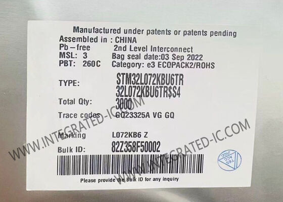 STM32L072KBU6TR Microcontrolador MCU de un solo núcleo de 32 MHz de muy baja potencia Arm Cortex-M0+ MCU