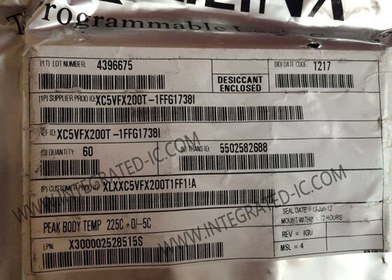 XC5VFX200T-1FFG1738I Puerta de campo programable matriz Virtex-5 FXT Serie procesamiento incrustado FPGA