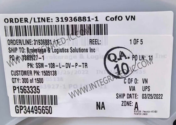 SSM-108-L-DV-P-TR Conectores 0.100" de Paso Tiras de Zócalo para PCB Conectores de Placa a Placa de 16 POS