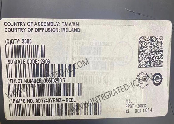 Chip de Circuito Integrado AD7740YRMZ Convertidor Sincrónico de Voltaje a Frecuencia de Baja Potencia MSOP-8