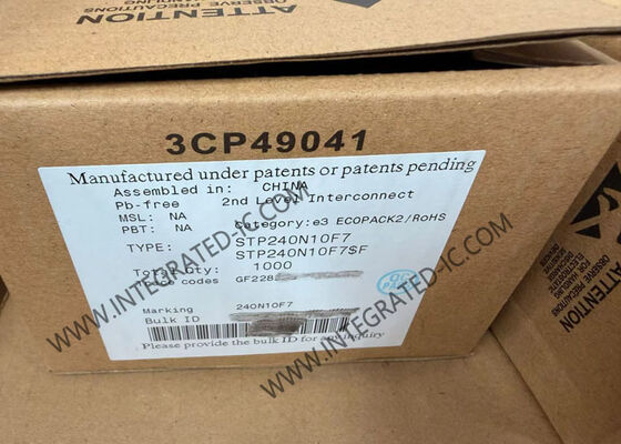 Transistor MOSFET de potencia STP240N10F7 con voltaje de salida de 100 V, disipación de energía de 300 W y resistencia de encendido ultra baja