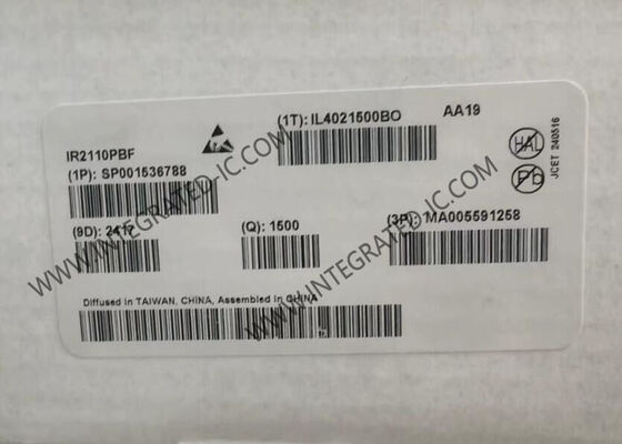 IR2110PBF Gate Driver IC con 500V de alto voltaje lateral 3.3V compatible con la lógica y corriente de salida máxima de 2A