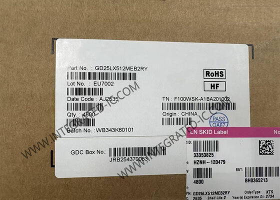 GD25LX512MEB2RY Chip IC de memoria Flash NOR SPI octal de alta velocidad de 512 Mbit con TFBGA-24 de baja potencia de 1,8 V