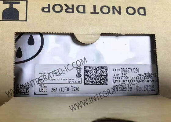 OPA657N/250 Amplificador operativo de entrada FET de 1.6 GHz con bajo ruido con velocidad de deslizamiento de 700V/μs
