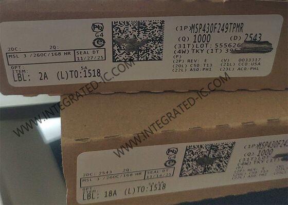 MSP430F249TPMR MCU de microcontrolador de 16 bits con velocidad de 16 MHz, energía ultrabaja y memoria flash de 60KB