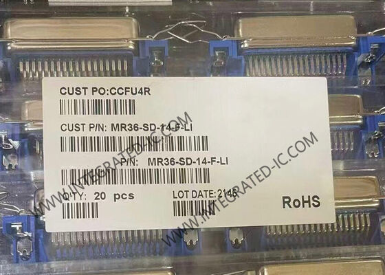 Conector IDC de cinta de alta densidad de 14 pines MR36-SD-14-F-LI con contactos chapados en oro para un posicionamiento preciso