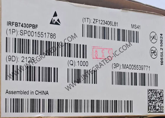 IRFB7430PBF 40V MOSFET de potencia de canal N con corriente de drenaje de 409A y disipación de 375W