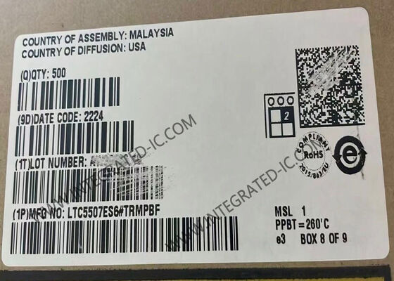 LTC5507ES6 Detector de potencia de RF Chip de circuito integrado con frecuencia de 100 kHz a 1 GHz y baja corriente de funcionamiento de 550 μA