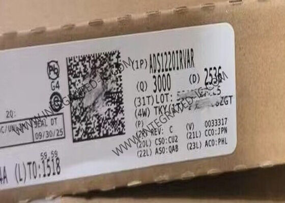 ADS1220IRVAR Chip de circuito integrado de 24 bits 2-kSPS ADC de bajo consumo Delta-Sigma de cuatro canales