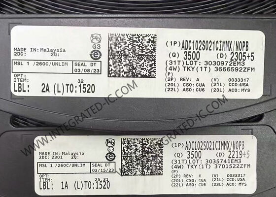 ADC102S021CIMMX Chip de circuito integrado de 10 bits y 2 canales 200Ksps Convertidor de A/D