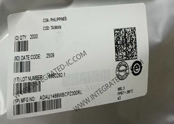 ADAU1466WBCPZ300RL Microcontrolador MCU SigmaDSP Procesador de audio digital compacto con memoria interna extendida