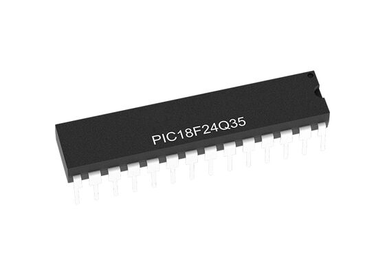 Microcontrolador PIC18F24Q35-I/SP MCU de 8 bits y 64 MHz, de 1.8 V a 5.5 V, para sistemas de control industrial integrados
