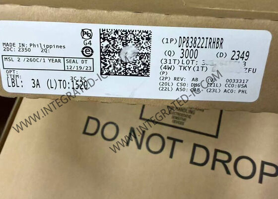 DP83822IRHBR Transceptor Transceptor Ethernet de Bajo Consumo y Robusto de 10/100 Mbps con ESD de 16KV
