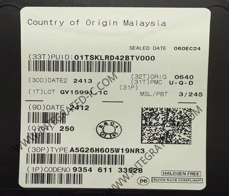 Chip de Circuito Integrado A5G26H605W19NR3 MOSFET de Canal N de Mejora 85 W para 2496 a 2690 MHz con Altas Impedancias de Terminal